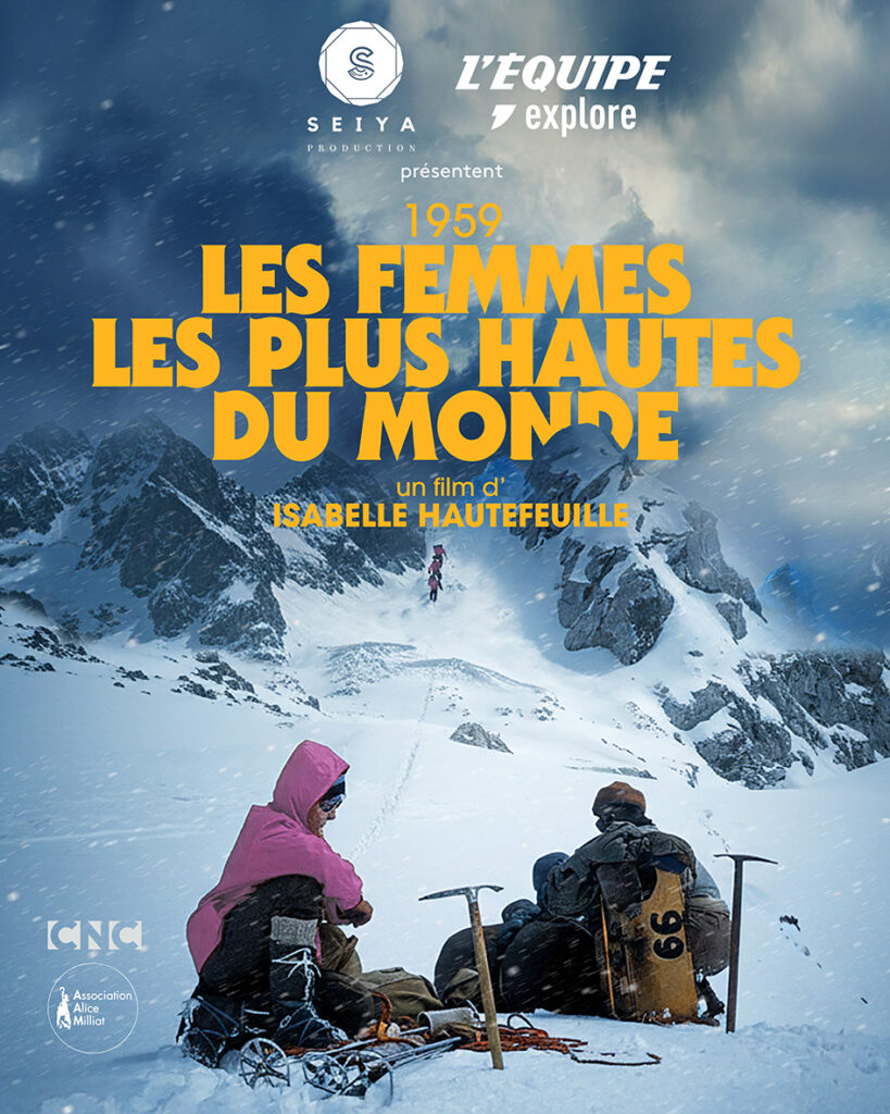 Affiche du film Les femmes les plus hautes du monde de Isabelle HAUTEFEUILLE, sélectionné pour le festival International du film documentaire d'aventure et de voyage : Les Quais de l'Aventure, à Bordeaux 2026