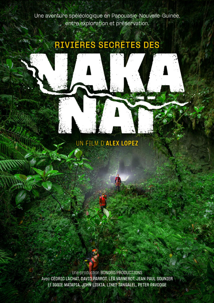 Affiche du film Les rivières secrètes de Nakanaï de Alex LOPEZ, sélectionné pour le festival International du film documentaire d'aventure et de voyage : Les Quais de l'Aventure, à Bordeaux 2026