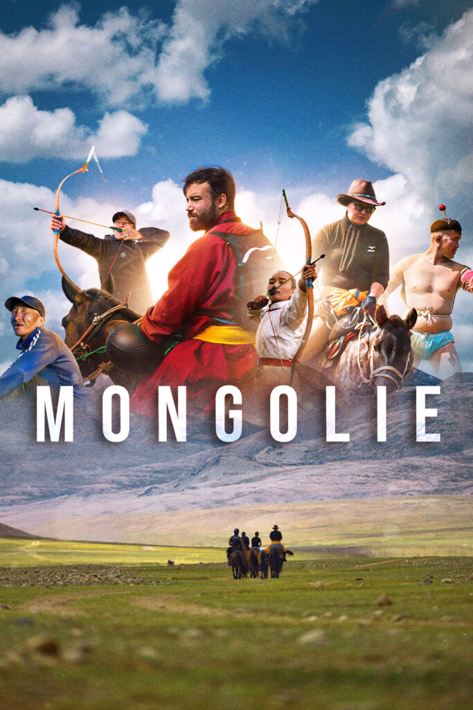 Affiche du film Nomades de Mongolie, une traversée à cheval de Mathis BEHAEGEL, sélectionné pour le festival International du film documentaire d'aventure et de voyage : Les Quais de l'Aventure, à Bordeaux 2026